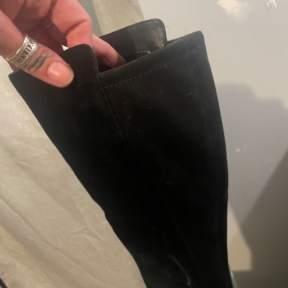 ALDO Black Suede Stiletto Boots - Picture 4 of 10